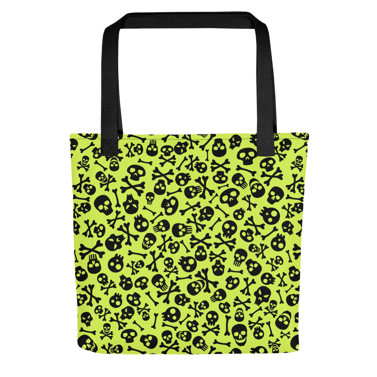 Lime Bones Tote Bag