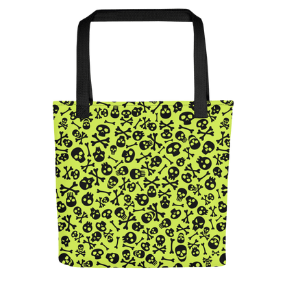 Lime Bones Tote Bag