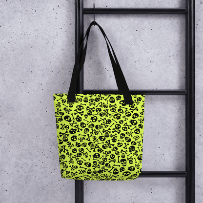 Lime Bones Tote Bag