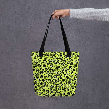 Lime Bones Tote Bag