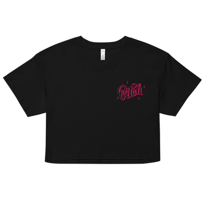 Magical Bitch Embroidered Crop Top
