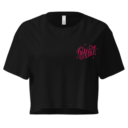 Magical Bitch Embroidered Crop Top