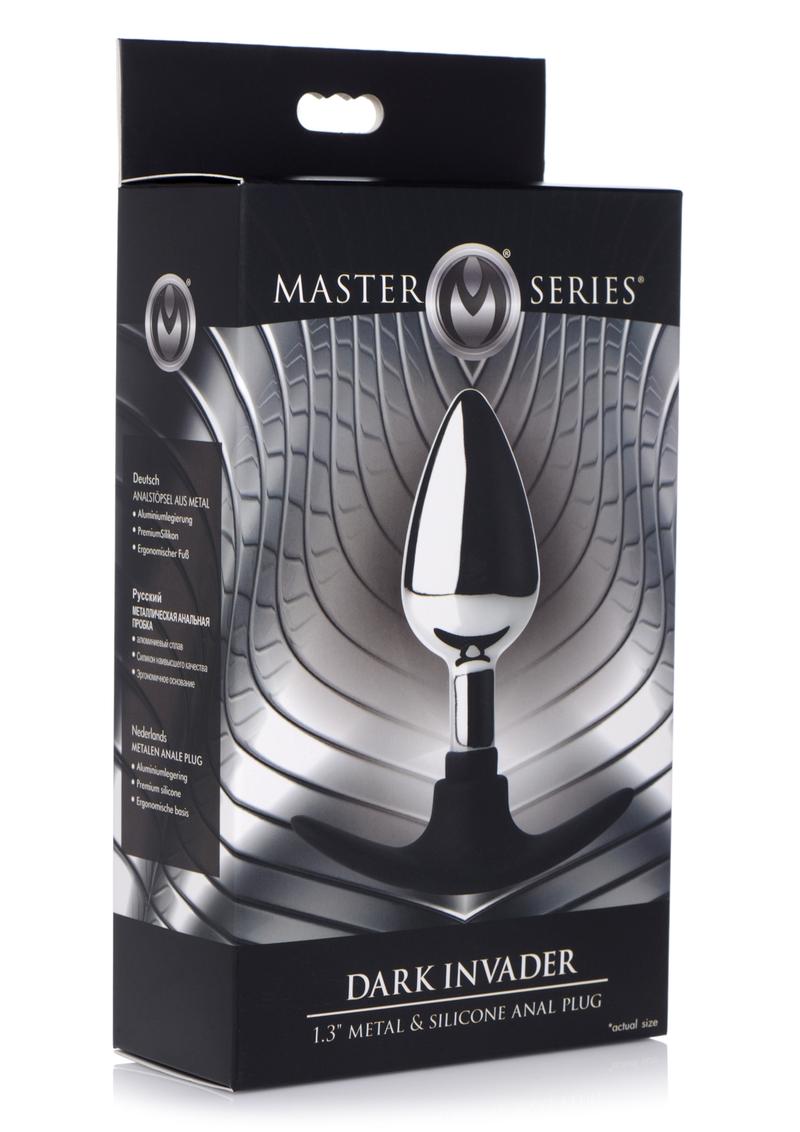 Dark Invader Metal & Silicone Anal Plug - Shadow Threadz Crypt