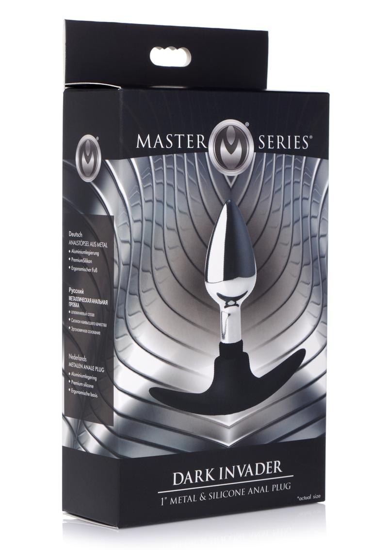 Dark Invader Metal & Silicone Anal Plug - Shadow Threadz Crypt