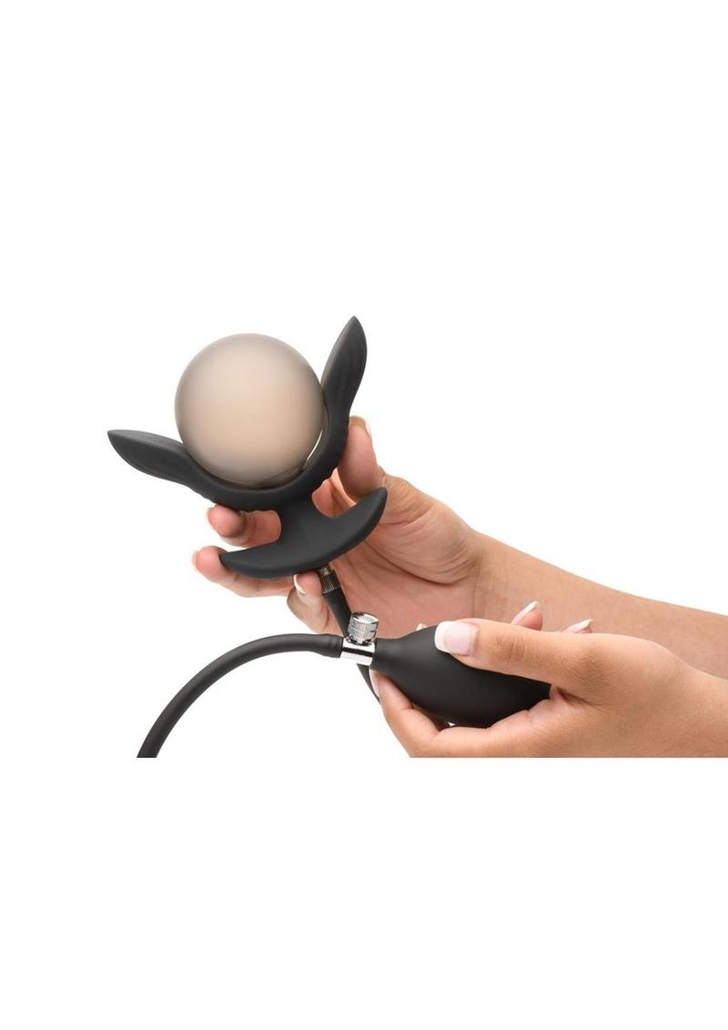 Dark Pearl Inflatable Vibe Butt Plug - Shadow Threadz Crypt