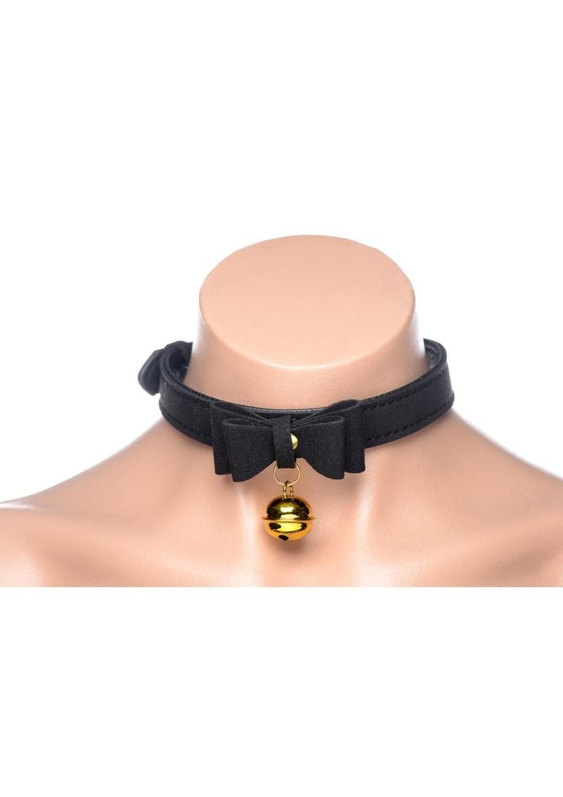 Golden Kitty Cat Bell Collar - Shadow Threadz Crypt