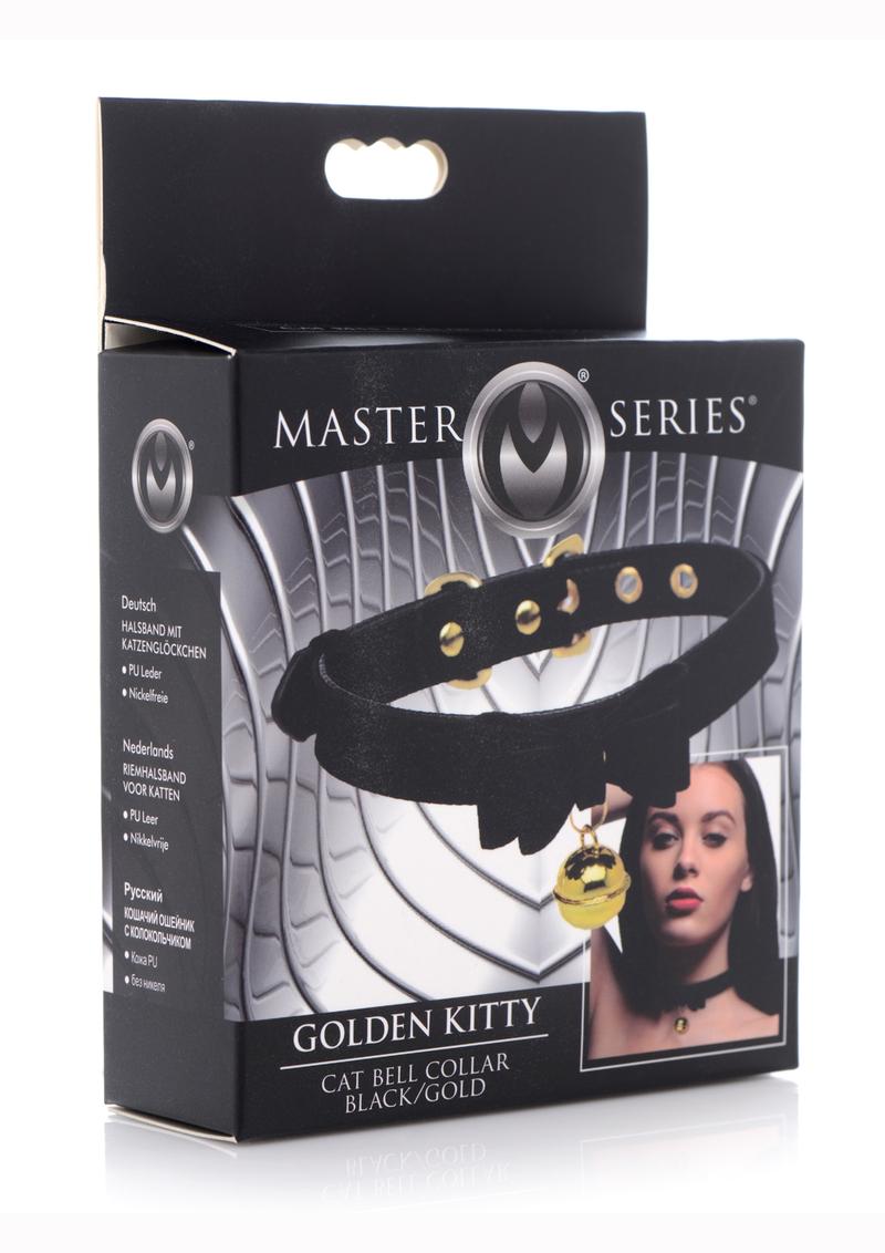Golden Kitty Cat Bell Collar - Shadow Threadz Crypt