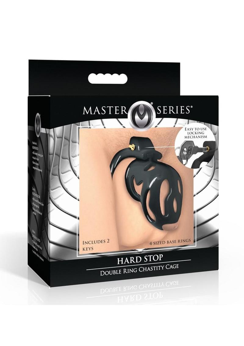 Hard Stop Double Ring Chastity Cage - Shadow Threadz Crypt