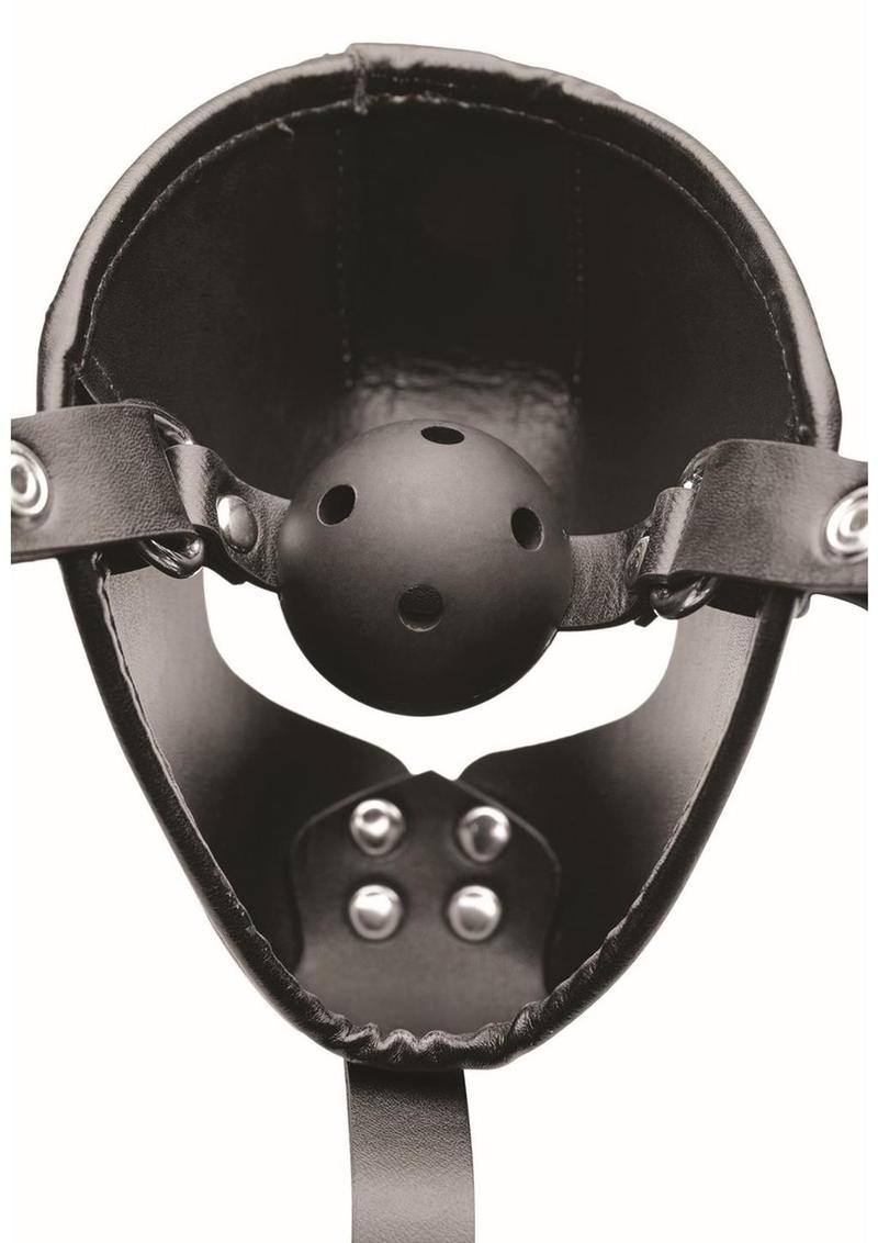 Black Puppy Play Hood + Ball Gag - Shadow Threadz Crypt
