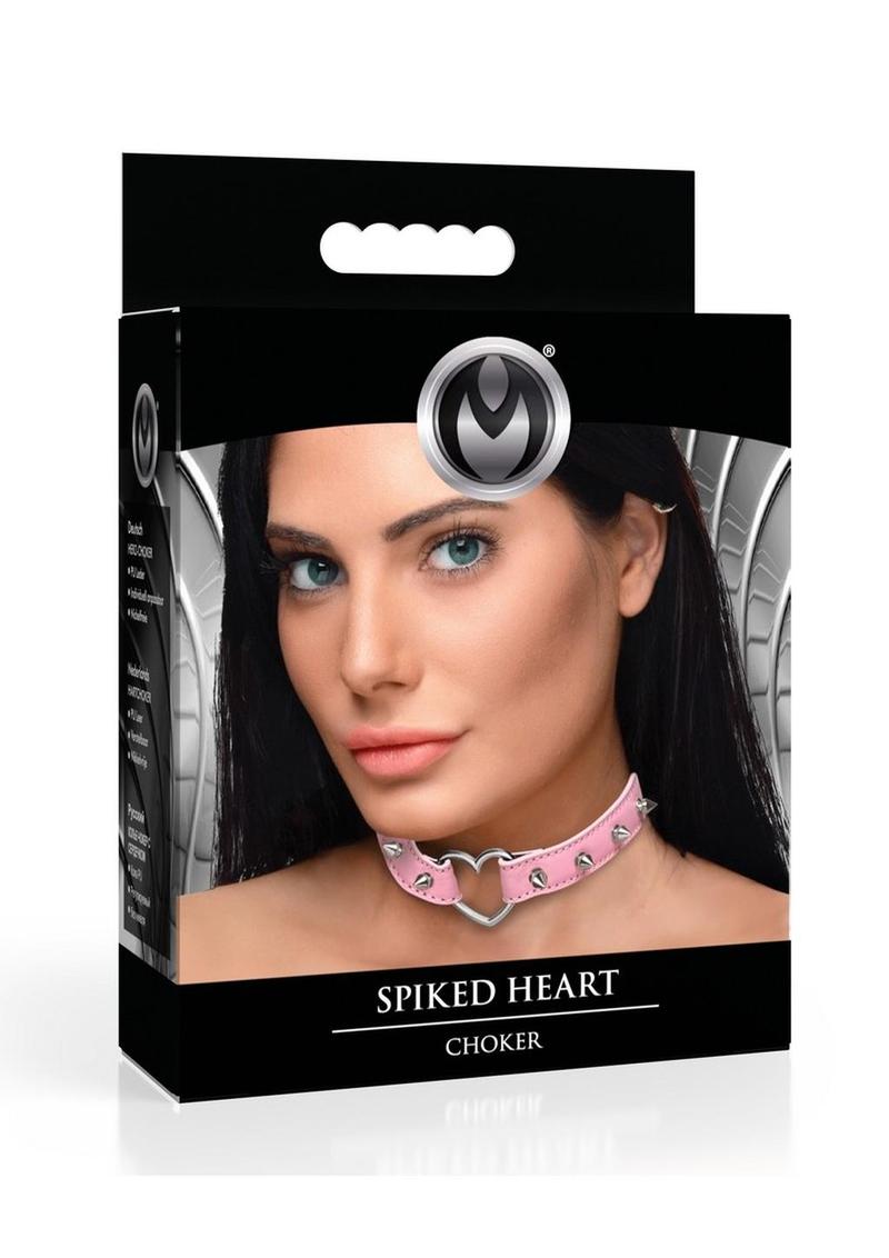 Master Series Spiked Heart Collar - Shadow Threadz Crypt
