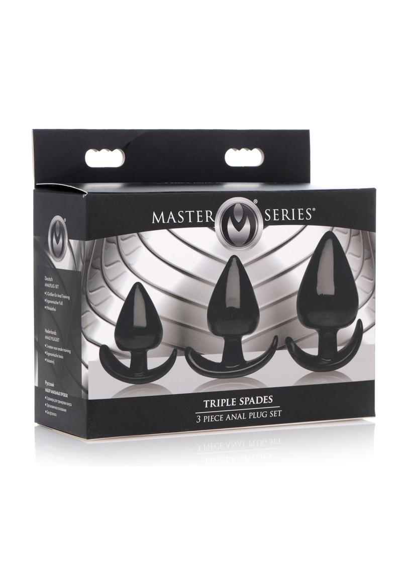 Triple Spades 3 Piece Anal Plug - Shadow Threadz Crypt