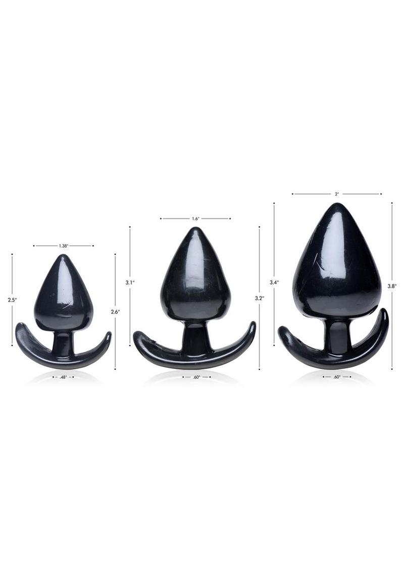 Triple Spades 3 Piece Anal Plug - Shadow Threadz Crypt