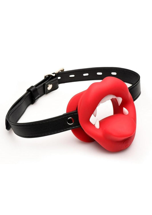 Vampire Vibrating Silicone Mouth Gag - Shadow Threadz Crypt