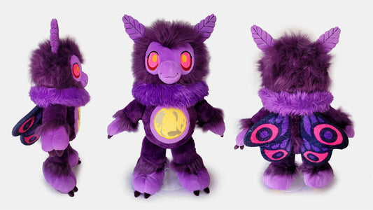 Moonlight Mothman Plushie - Shadow Threadz Crypt