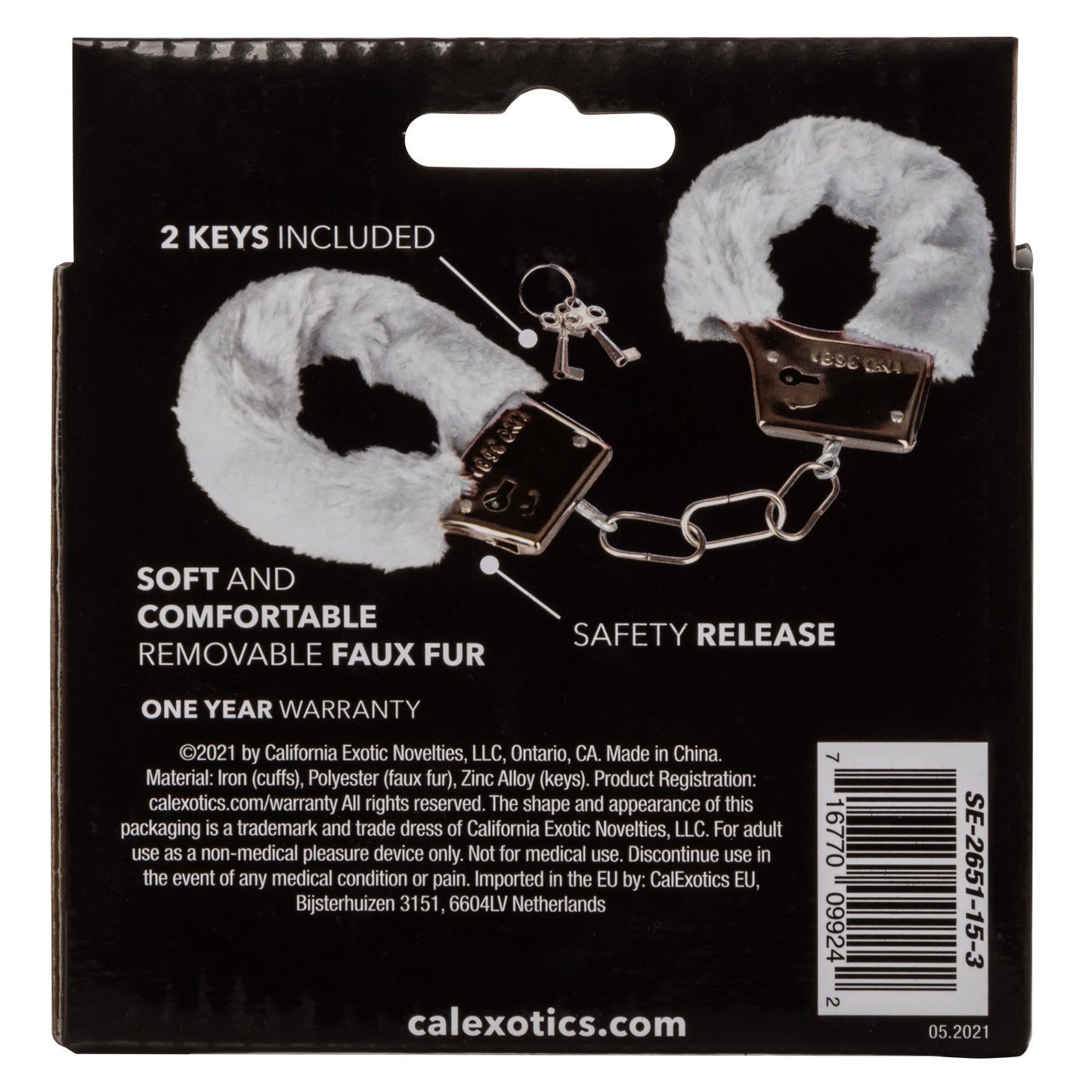 Playful White Furry Cuffs