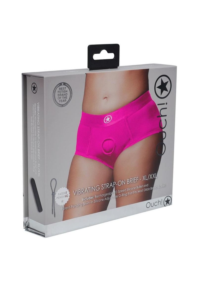 Pink Vibrating Bullet Strap-On Brief - Shadow Threadz Crypt