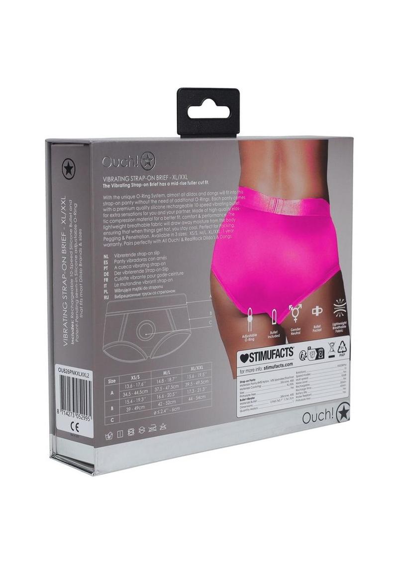 Pink Vibrating Bullet Strap-On Brief - Shadow Threadz Crypt