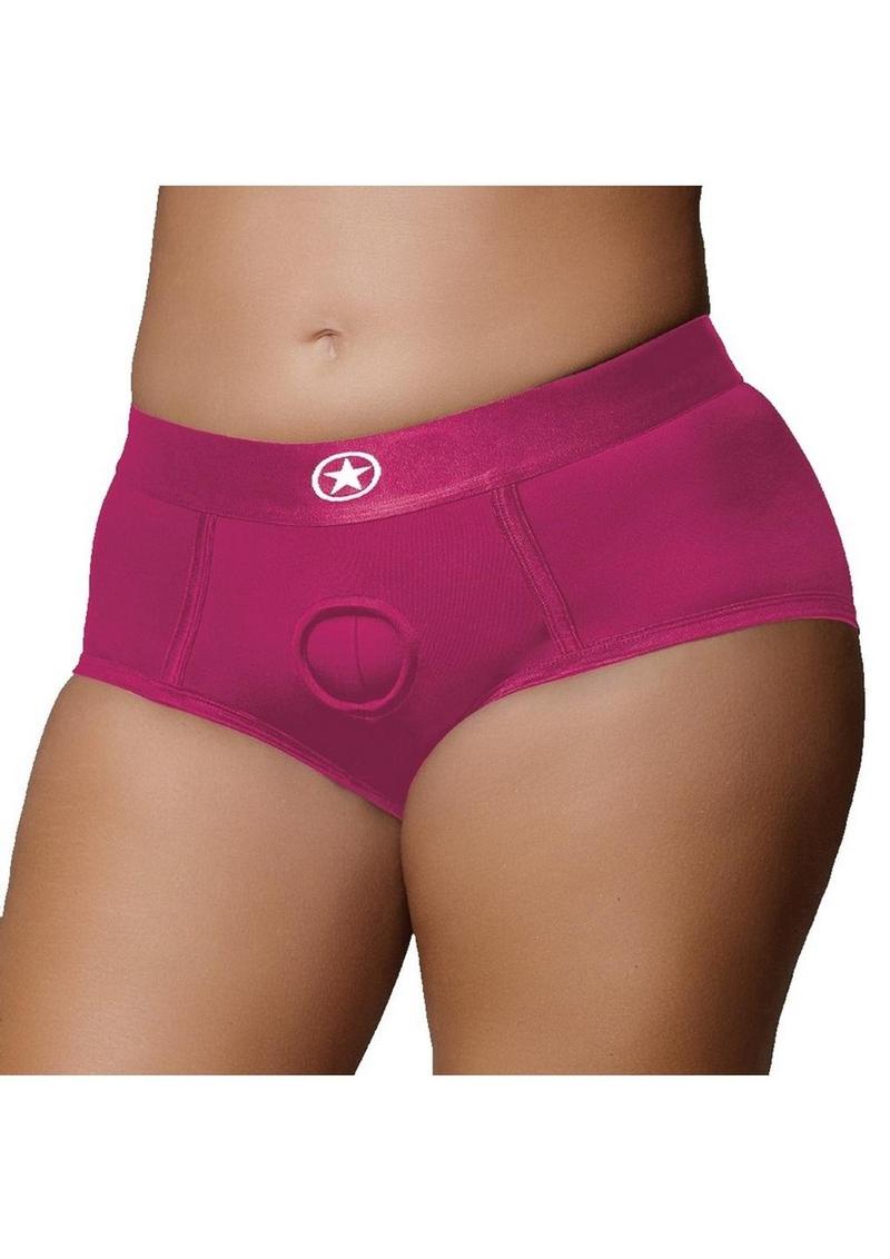 Pink Vibrating Bullet Strap-On Brief - Shadow Threadz Crypt