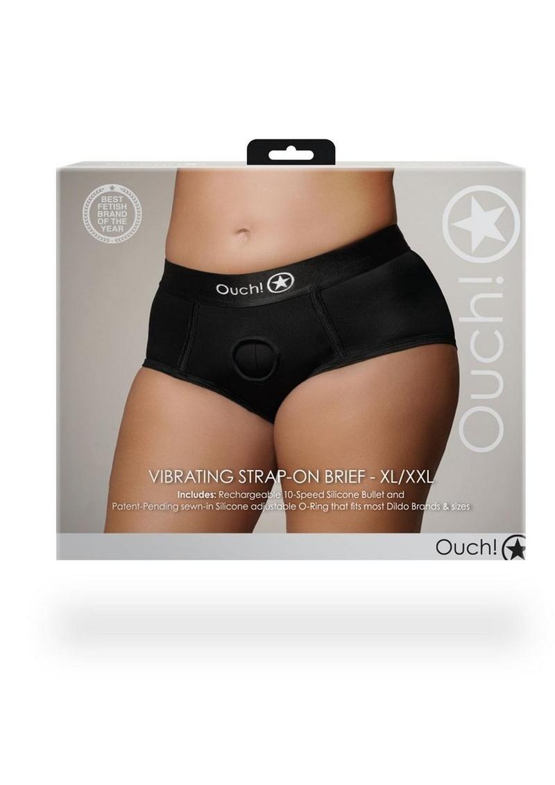 Black Vibrating Bullet Strap-On Brief - Shadow Threadz Crypt