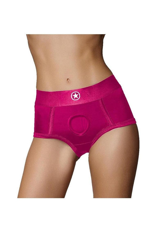 Pink Vibrating Bullet Strap-On Brief - Shadow Threadz Crypt