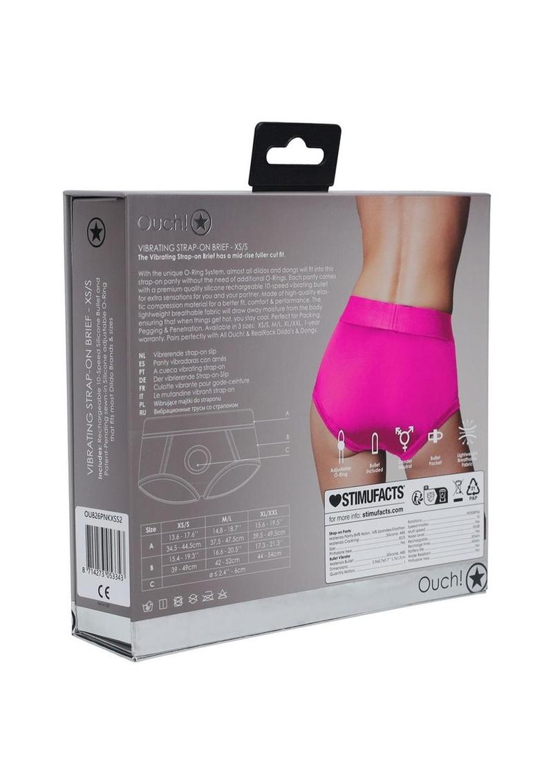 Pink Vibrating Bullet Strap-On Brief - Shadow Threadz Crypt