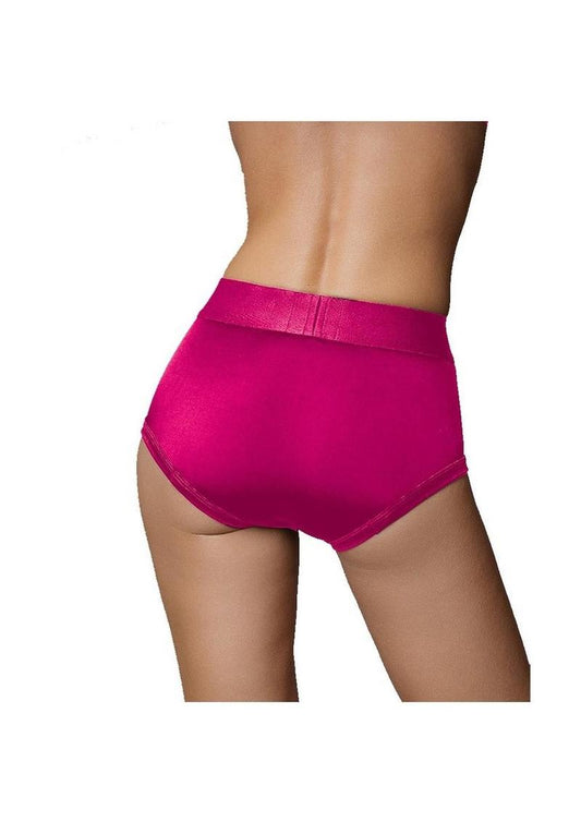Pink Vibrating Bullet Strap-On Brief - Shadow Threadz Crypt
