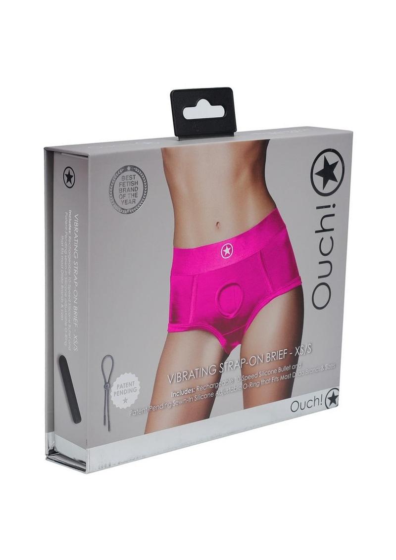 Pink Vibrating Bullet Strap-On Brief - Shadow Threadz Crypt