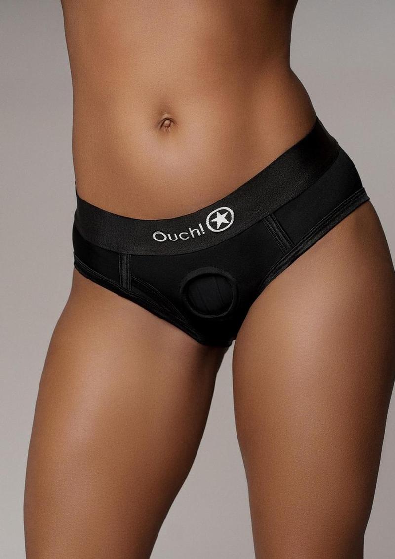 Vibrating Bullet Strap-On High Cut Brief - Shadow Threadz Crypt