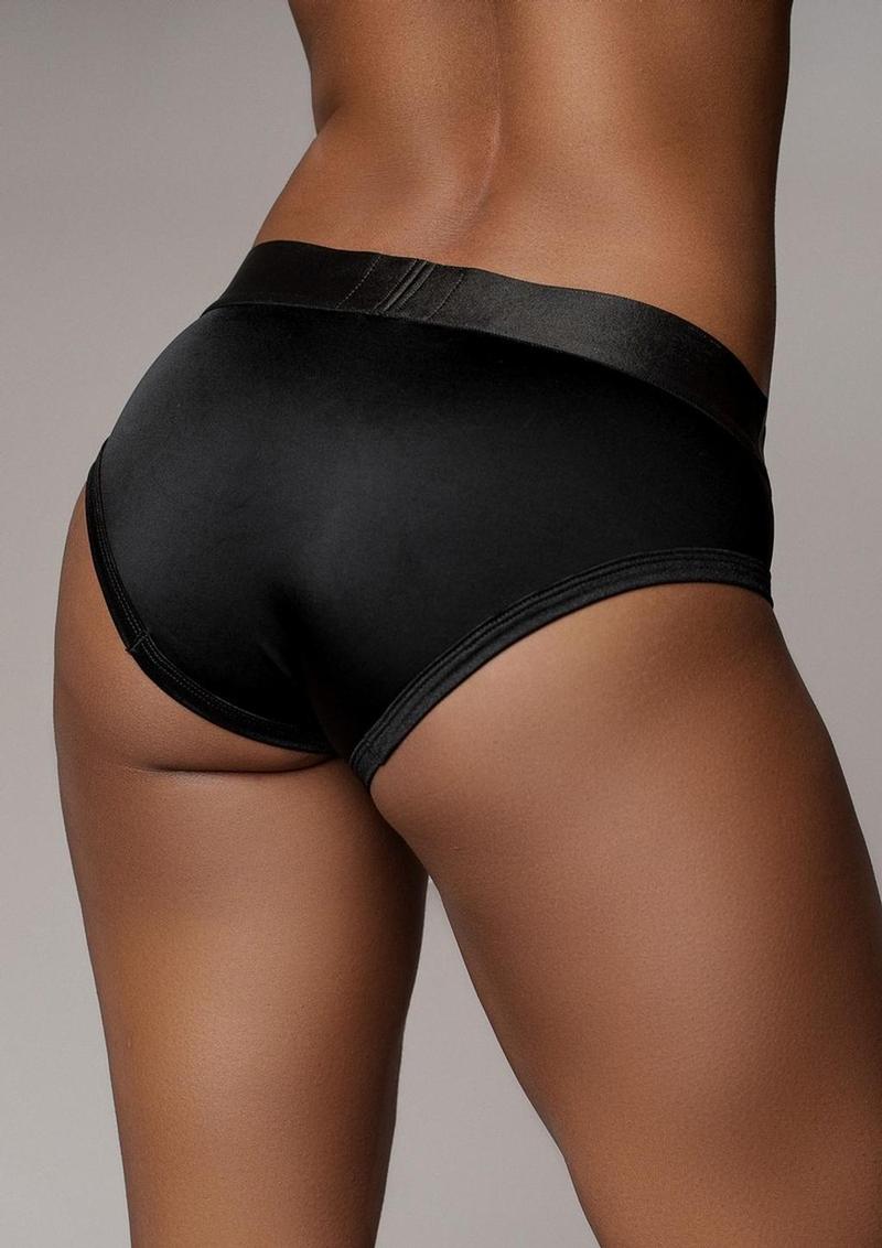 Vibrating Bullet Strap-On High Cut Brief - Shadow Threadz Crypt