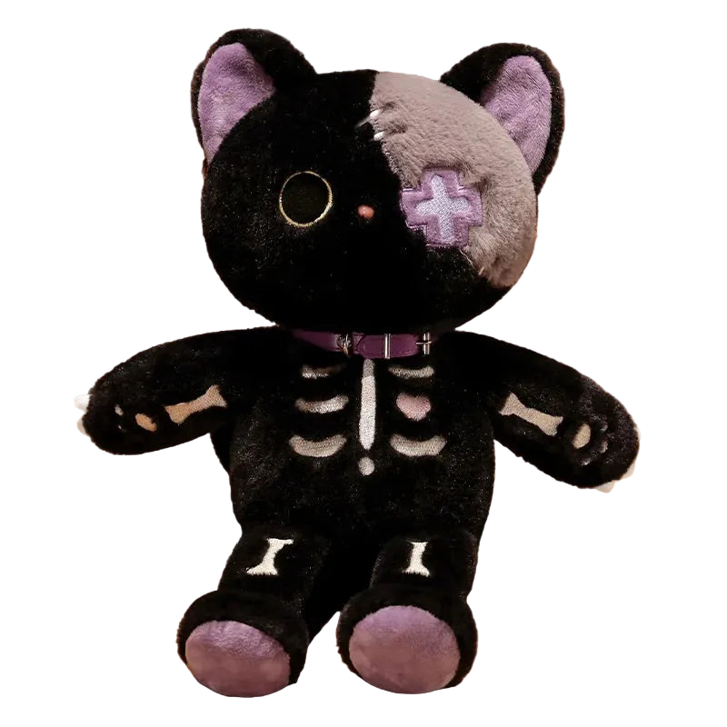 Kawaii Skeleton Cat Plush - Shadow Threadz Crypt
