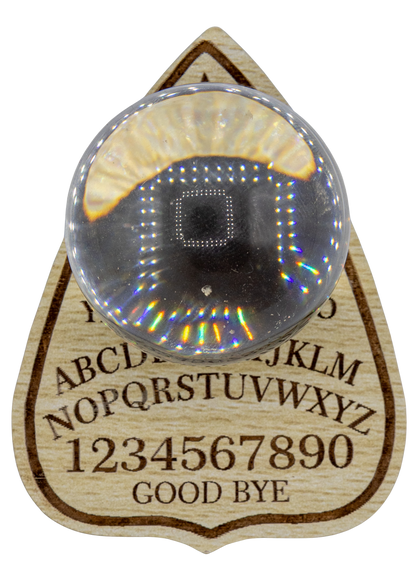 Printed Planchette Wood Crystal Sphere Holder