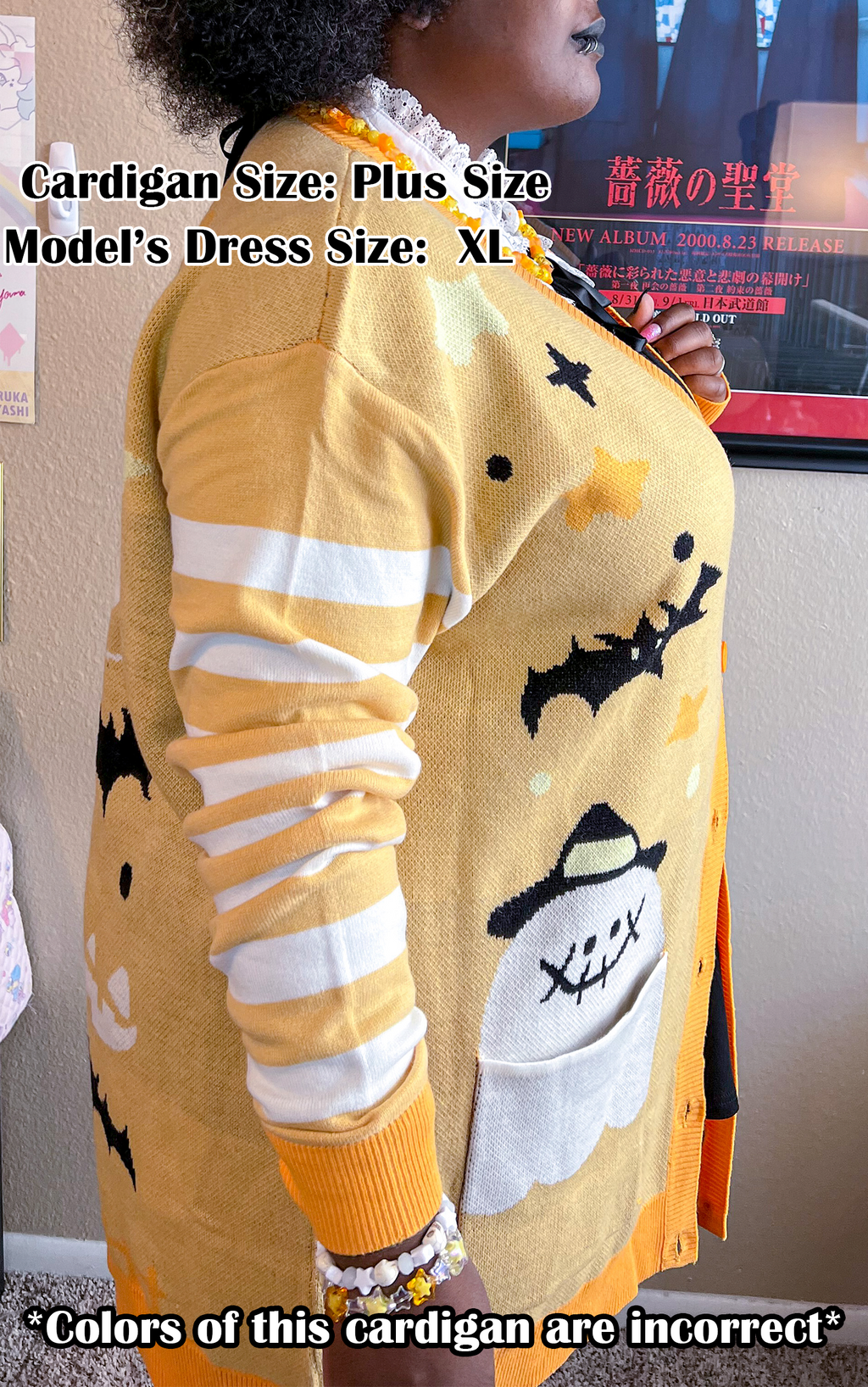 Haunted Night Oversize Cardigan - Shadow Threadz Crypt