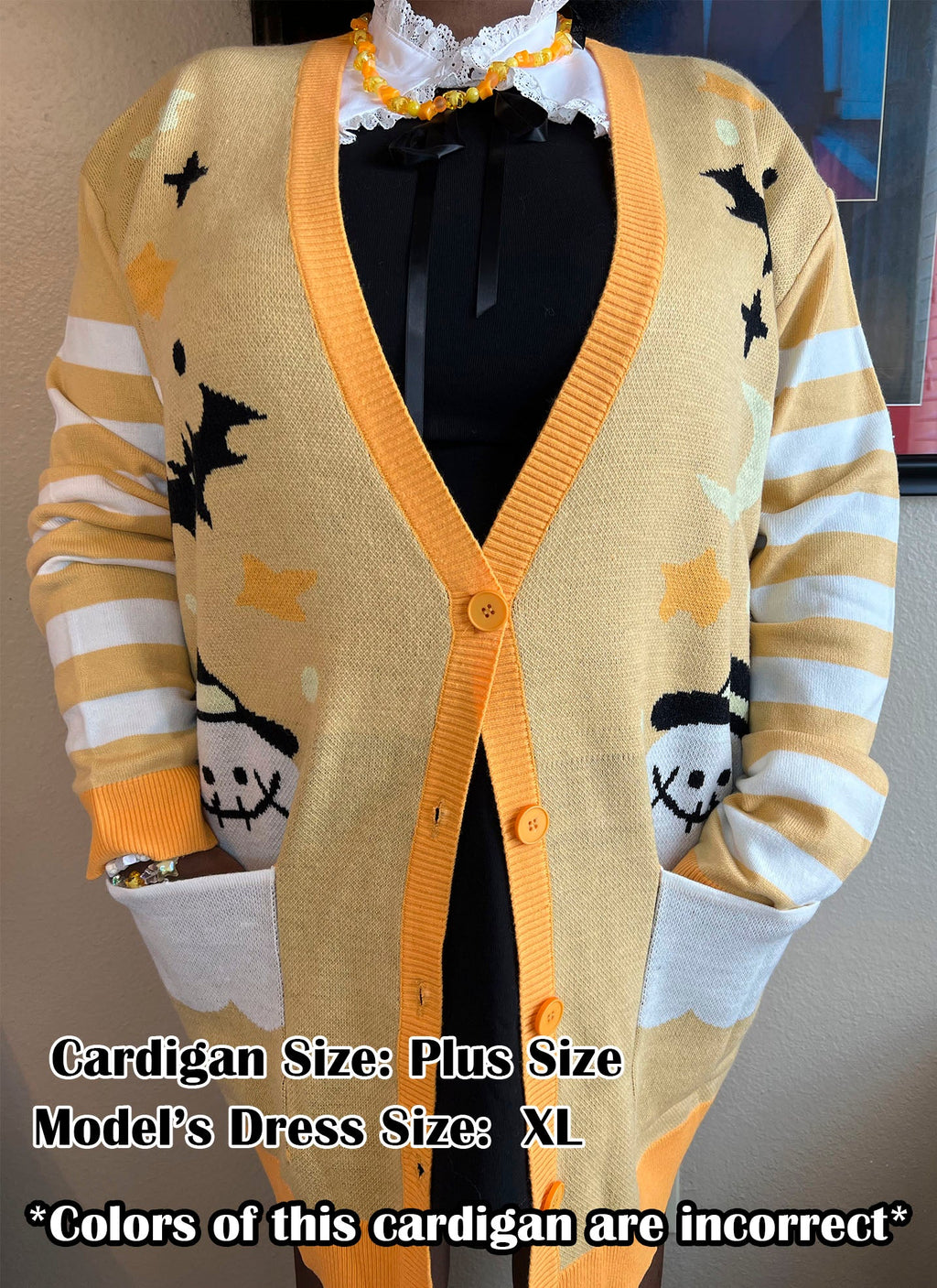 Haunted Night Oversize Cardigan - Shadow Threadz Crypt
