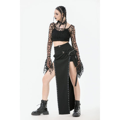 Ruin Veil Flared-Sleeve Crop Top detail view