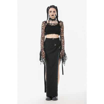 Ruin Veil Flared-Sleeve Crop Top detail view