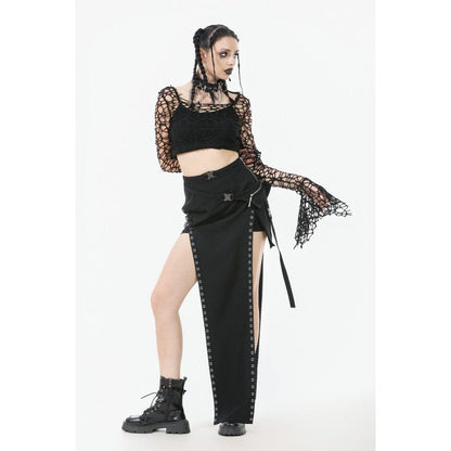 Ruin Veil Flared-Sleeve Crop Top detail view
