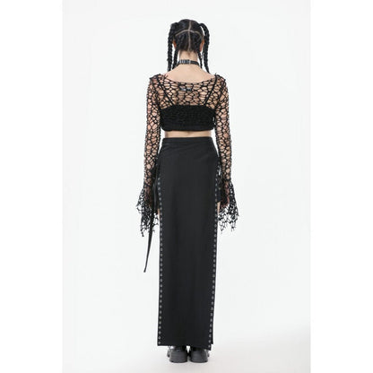 Ruin Veil Flared-Sleeve Crop Top detail view