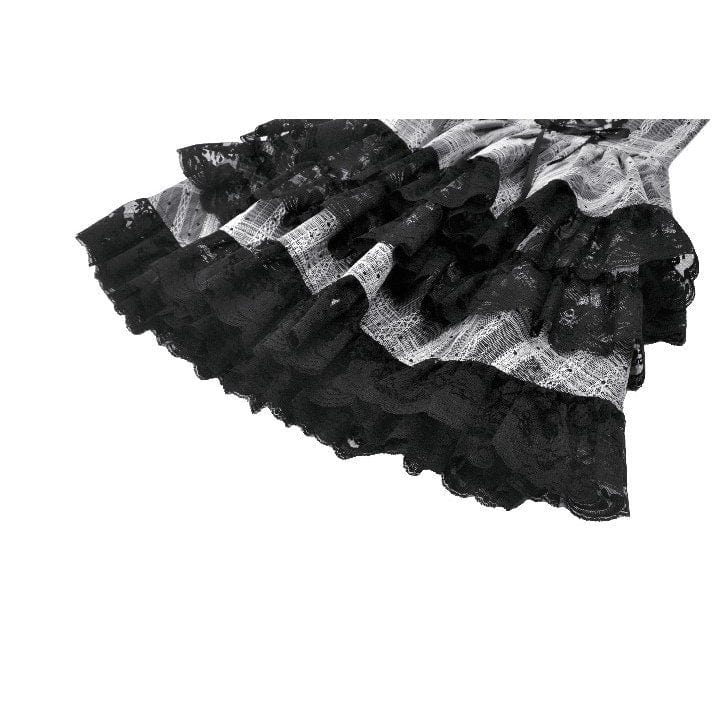 Ashen Tier Lace-Up Skirt detail view