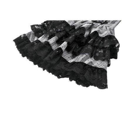 Ashen Tier Lace-Up Skirt detail view