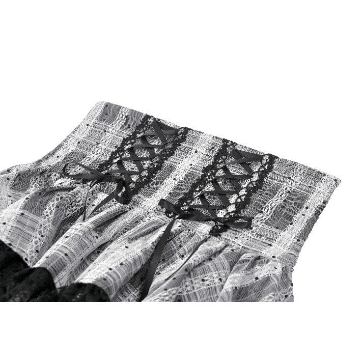 Ashen Tier Lace-Up Skirt detail view