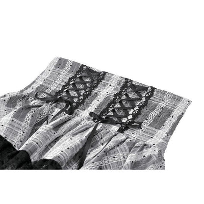Ashen Tier Lace-Up Skirt detail view
