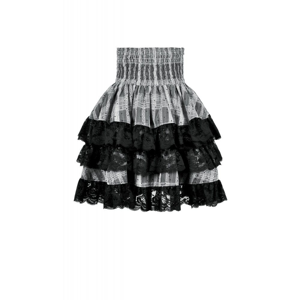 Ashen Tier Lace-Up Skirt detail view