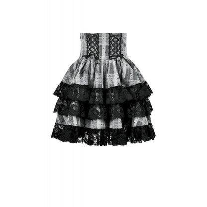 Ashen Tier Lace-Up Skirt detail view