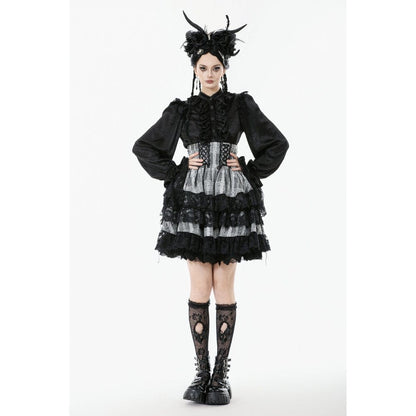 Ashen Tier Lace-Up Skirt detail view
