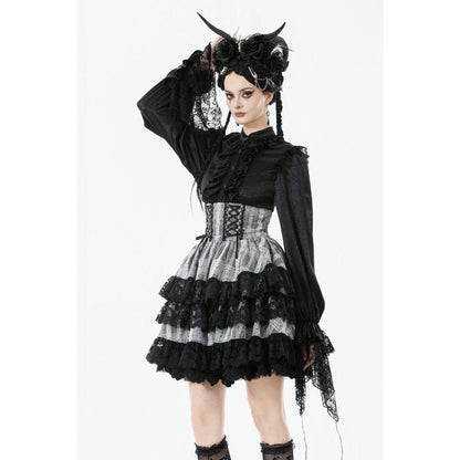 Ashen Tier Lace-Up Skirt detail view