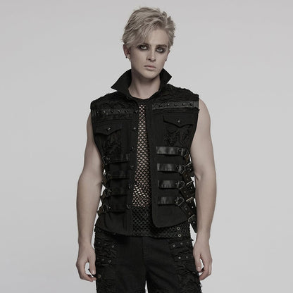Riot Frame Buckle-Strap Vest front view