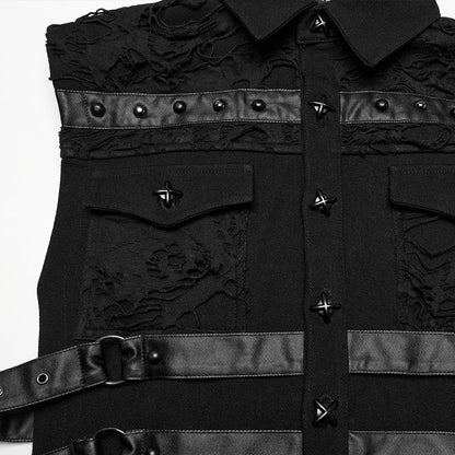 Riot Frame Buckle-Strap Vest detail view
