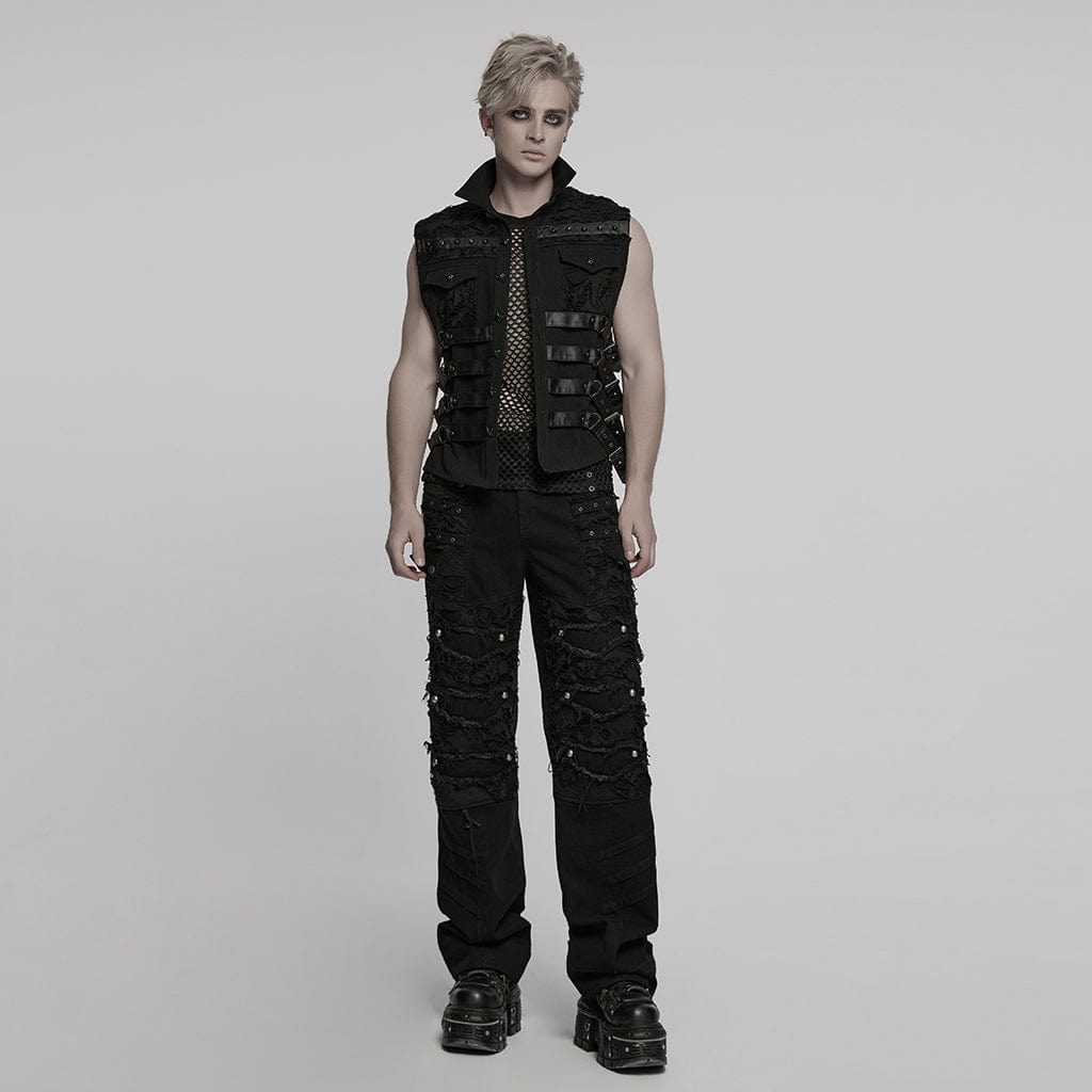 Riot Frame Buckle-Strap Vest detail view