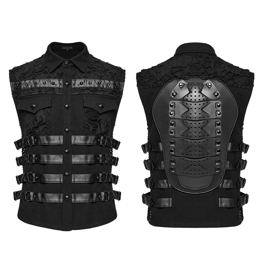 Riot Frame Buckle-Strap Vest detail view