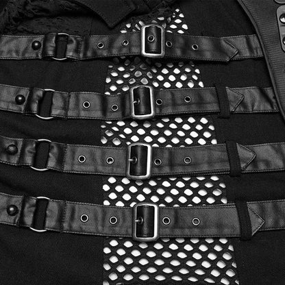 Riot Frame Buckle-Strap Vest detail view